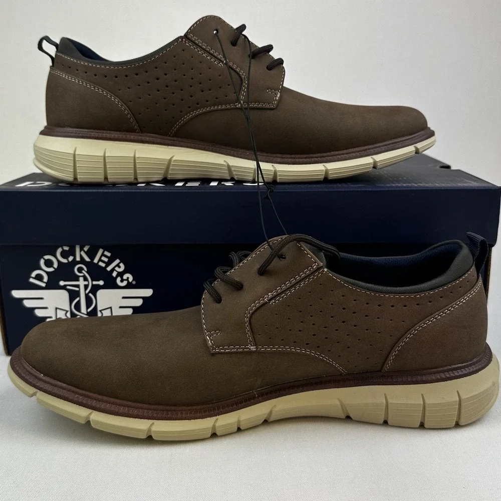 Dockers Men's Fontera 24 Lace Casual Dress Shoe Padded Tongue & Heel Cup Sz 11